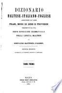 Dizionario Maltese-Italiano-Inglese