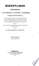 Dizionario pittoresco di ogni mitologia d' antichita d' iconologia e delle favole del medio evo