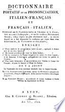 Dizionario portabile e di pronunzia, francese italiano e italiano francese