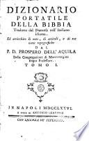 Dizionario Portatile Della Bibbia
