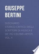 Dizionario storico-critico degli scrittori di musica e de' più celebri artisti, vol. 4