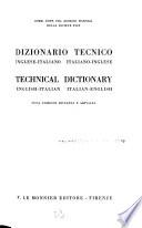 Dizionario tecnico inglese-italiano, italiano-inglese
