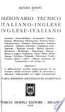 Dizionario tecnico italiano-inglese, inglese-italiano