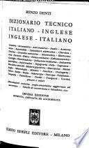 Dizionario tecnico italiano-inglese, inglese-italiano