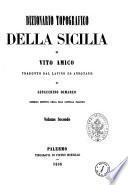 Dizionario topografico della Sicilia di Vito Amico