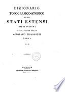 Dizionario topografico-storico degli stati Estensi. Opera postuma