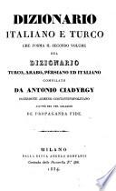 Dizionario turco, arabo e persiano