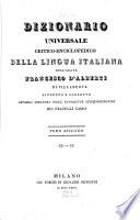 Dizionario universale critico-enciclopedico della lingua Italiana