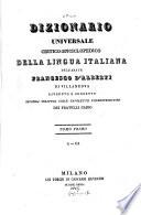 Dizionario universale critico-enciclopedico della lingua Italiana