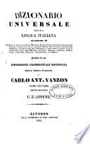 Dizionario universale della lingua, Italiana