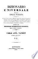 Dizionario universale della lingua italiana ... ; preceduto da una esposizione grammaticale ragionata della lingua italiana