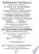 DIZIONARIO UNIVERSALE DELLE ARTI E DELLE SCIENZE
