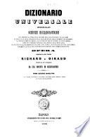 Dizionario universale delle scienze ecclesiastiche che comprende la storia della religione ... opera compilata dai padri Richard e Giraud