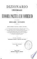 Dizionario universale di economia politica e di commercio
