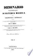 Dizionario Universale di Materia Medica