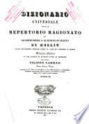 Dizionario universale ossia repertorio ragionato di giurisprudenza e questioni di diritto