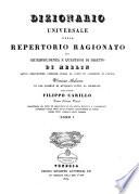 Dizionario universale ossia repertorio ragionato di giurisprudenza e questioni di diritto
