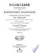 Dizionario universale ossia repertorio ragionato di giurisprudenza e questioni di diritto