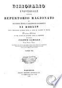 *Dizionario universale ossia repertorio ragionato di giurisprudenza e quistioni di diritto