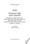 DOC, Dizionario delle opere classiche: Haager-Zosimus