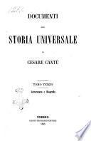 Documenti alla Storia Universale di Cesare Cantu