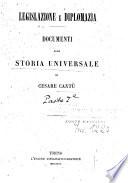 *Documenti alla storia universale