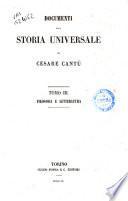 Documenti Alla Storia Universale