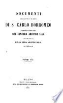 Documenti circa la vita e le gesta di san Carlo Borromeo, pubbl. per cura del sacerdote A. Sala. 3 voll. [and] Fasc. conclusionale
