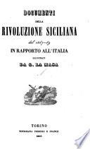 Documenti della rivoluzione siciliana del 1847-49 in rapporto all'Italia