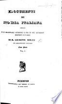 Documenti di Storia Italiana copiati su gli originali autentici e per lo più autografi esistenti in Parigi. Con note