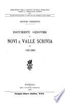 Documenti genovesi di Novi e Valle Scrivia