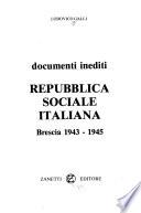 Documenti inediti repubblica sociale italiana