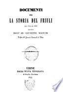 Documenti per la storia del Friuli dal 1317 al 1325