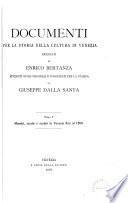 Documenti per la storia della cultura in Venezia