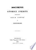 Documenti storici inediti pertinenti alla città di Portogruaro