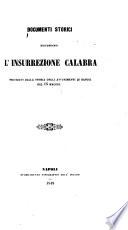 Documenti storici riguardanti l'insurrezione calabra preceduti dalla storia degli avvenimenti di Napoli del 15 maggio