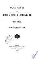 Documenti sulla istruzione elementare nel regno d'Italia