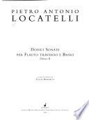 Dodici sonate per flauto traverso e basso, opera II