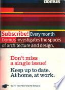 Domus, monthly review of architecture interiors design art