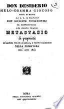Don Desiderio melo-dramma giocoso