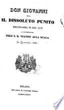Don Giovanni ossia Il dissoluto punito