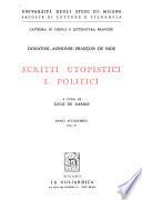 Donatien-Alphonse-Francois de Sade scritti utopistici e politici