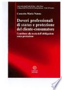 Doveri professionali di status e protezione del cliente-consumatore.