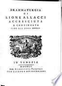 Drammaturgia, accresciuta e continuata fino all'anno mdcclv [by G. Cedoni and G. degli Agostini, ed. by G. Zanetti].