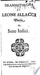 Drammaturgia ... Diuisa in sette indici
