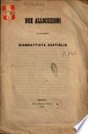 Due allocuzioni