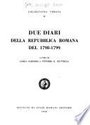 Due diari della Repubblica romana del 1798-1799