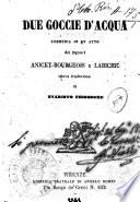 Due gocce d'acqua commedia in un atto