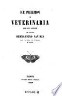 Due prelezioni di veterinaria