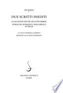 Due scritti inediti